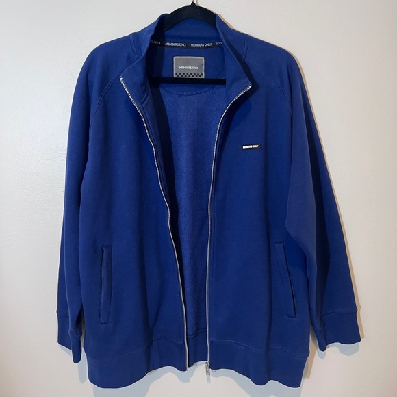 Members Only Mens Classic Fleece Full Zip Navy Vented Jacket Size XL NWOT Iconic - Picture 10 of 15